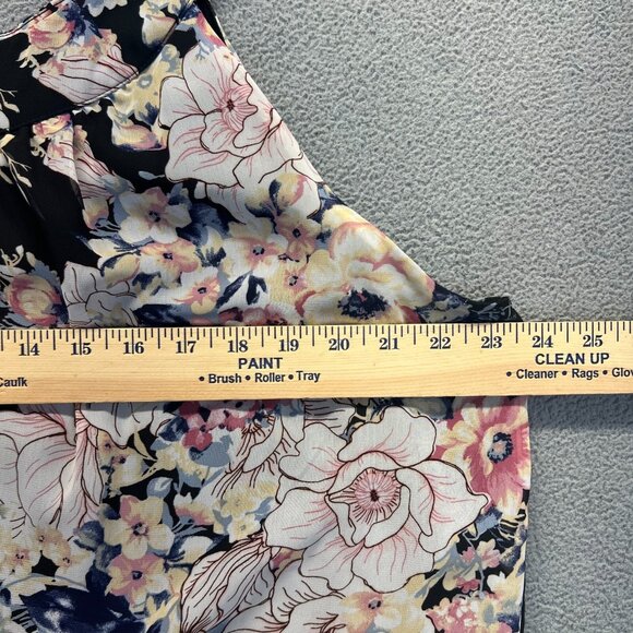 Alyx Women‎ Plus Size 2X Sleeveless Tunic Top Floral Pleated Lined Relaxed - Picture 4 of 11